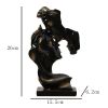 10 Inch Abstract Kissing Couple Mask Resin Sculpture
