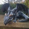 Large Squatting Gothic Dragon Garden Statue