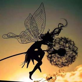 Dancing Dandelion Fairy Garden Sculpture (Color: G)