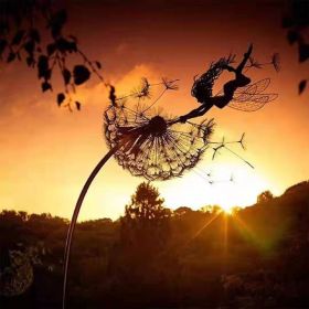 Dancing Dandelion Fairy Garden Sculpture (Color: F)