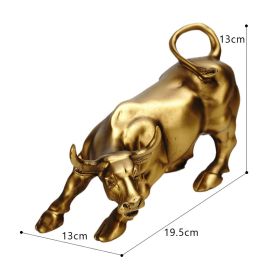 Wall Street Bull Resin Sculpture (Color: Gold Bull)