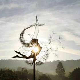 Dancing Dandelion Fairy Garden Sculpture (Color: H)