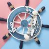 Two-Tone Wood Ship Wheel Wall Decor