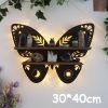 Moon, Butterfly and Cat Wood Wall Display Shelf