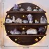 Moon, Butterfly and Cat Wood Wall Display Shelf