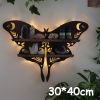 Moon, Butterfly and Cat Wood Wall Display Shelf