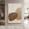 White and Beige Textured Minimalist Canvas Wall Art