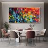 Colorful Feather Abstract Canvas Wall Art