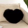 Plush Heart-Shaped Boho Throw Pillow