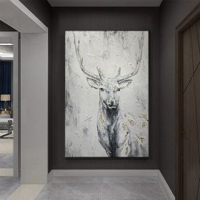 Deer Landscape Canvas Wall Art (Style: 01, size: 150x220cm)