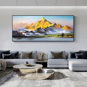 Abstract Mountain Landscape Canvas Wall Art (Style: 01, size: 75x150cm)