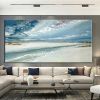 Beach and Ocean Abstract Seascape Canvas Wall Art