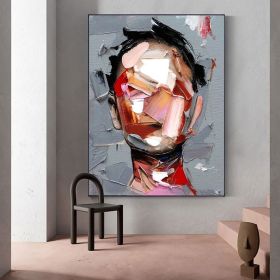 Abstract Man Portrait Canvas Wall Art (Style: 01, size: 60X90cm)