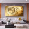 Gold Textured Minimalist Canvas Wall Art