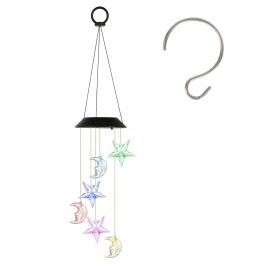 Solar Moon and Star Color-Changing Wind Chime (Quantity: 1pc)