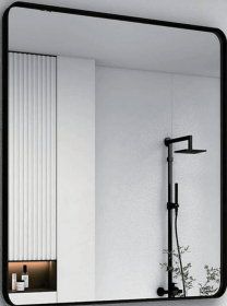 24 x 30 Inch Tempered Glass Frame Rectangular Wall Mirror (PSAAR6076H: PSAAR10091H)
