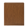 34.3" modern wavy sideboard, curved contour design storage cabinet, 2-door cabinet with storage function, suitable for kitchen/bedroom/living room