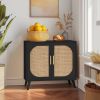 Buffet Cabinet with Storage, Accent Bathroom Floor Cabinet,with Two Doors and 4 compartments forStorage,Cabinet with Solid Wood Feet