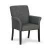 Fabric Upholstered Executive Guest Armchair with Rubber Wood Legs