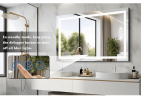 28 x 36 Inch LED Wall Mirror with 3-Color and RGB Lighting