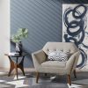 Button-Tufted Mid-Century Modern Lounge Chair with Pecan-Finish Wood Legs