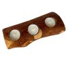 Handcrafted Olive Wood Candle Holder Centerpiece