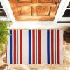home decor Patriotic family door mat, indoor and outdoor anti-slip entrance mat, red, white and blue patriotic patterns, beautiful and eternal