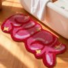 Color Rug For Bedroom, 2X3" Fluffy Thick Soft Living Room Rugs, Non Slip Absorbent Floor Mat, Cute Washable Microfiber Non-Slip Small Shower Mat