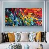 Colorful Feather Abstract Canvas Wall Art