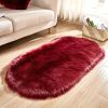 Ultra Soft Plush Faux Sheepskin Oval Area Rug