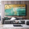 Gold Textured Abstract Canvas Wall Art