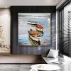 Colorful Boats Seascape Canvas Wall Art