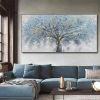 Blue Abstract Trees Landscape Canvas Wall Art
