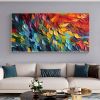 Colorful Feather Abstract Canvas Wall Art