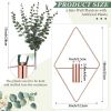 4-Piece Geometric Metal Hanging Planter Set with Artificial Eucalyptus
