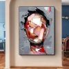 Abstract Man Portrait Canvas Wall Art
