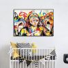 Laughing Monkey Graffiti-Style Canvas Wall Art