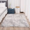 Luxurious Plush Silk Fur Decorative Area Rug