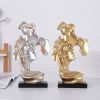 10 Inch Abstract Kissing Couple Mask Resin Sculpture