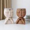 7.3 Inch Sculptural Woman's Face Decorative Planter Vase
