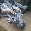 Large Squatting Gothic Dragon Garden Statue
