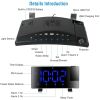 7.7 Inch Curved LED Projection Alarm Clock with Radio
