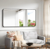 24 x 30 Inch Tempered Glass Frame Rectangular Wall Mirror