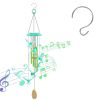 Solar Butterfly Color-Changing Wind Chime with Aluminum Tubes