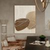 White and Beige Textured Minimalist Canvas Wall Art