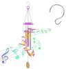 Solar Butterfly Color-Changing Wind Chime with Aluminum Tubes