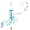 Solar Butterfly Color-Changing Wind Chime with Aluminum Tubes