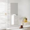Floor Standing Mirror, Wall Mirror with Stand Aluminum Alloy Thin Frame,21''*64''