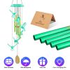Solar Butterfly Color-Changing Wind Chime with Aluminum Tubes