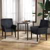 Fabric Upholstered Executive Guest Armchair with Rubber Wood Legs